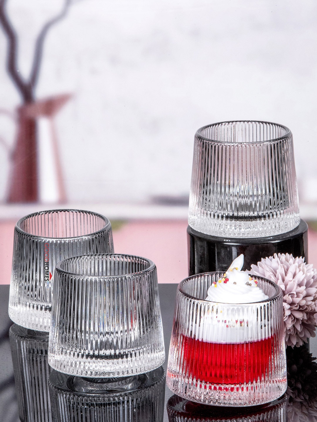 

GOODHOMES Set of 6 Glass Tumbler 180 ML Each, Transparent