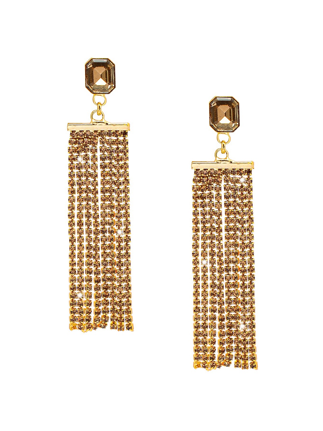 

Shining Jewel - By Shivansh Beige Contemporary Drop Earrings