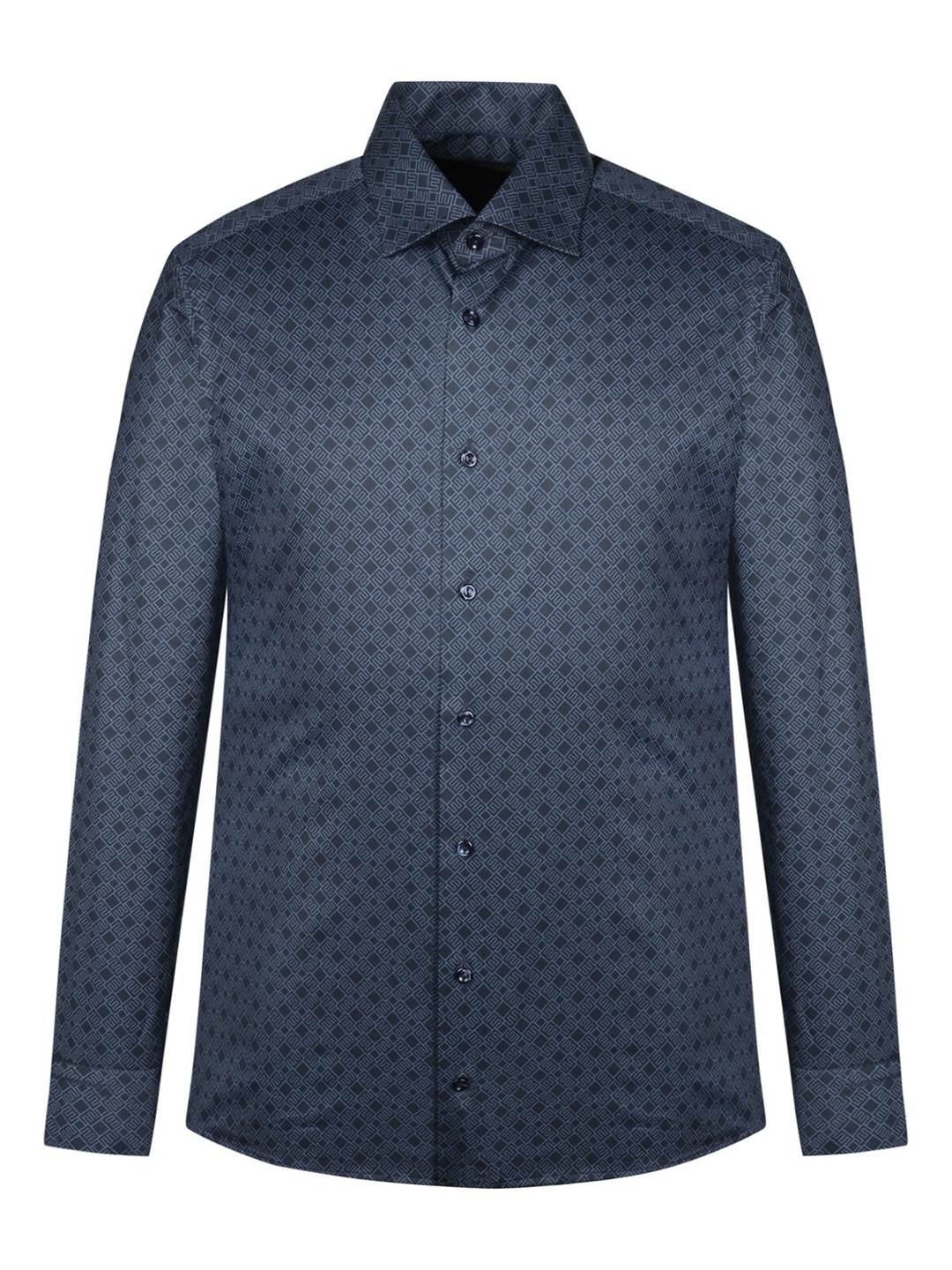 

Eton Men Navy Blue Printed Cotton Casual Shirt