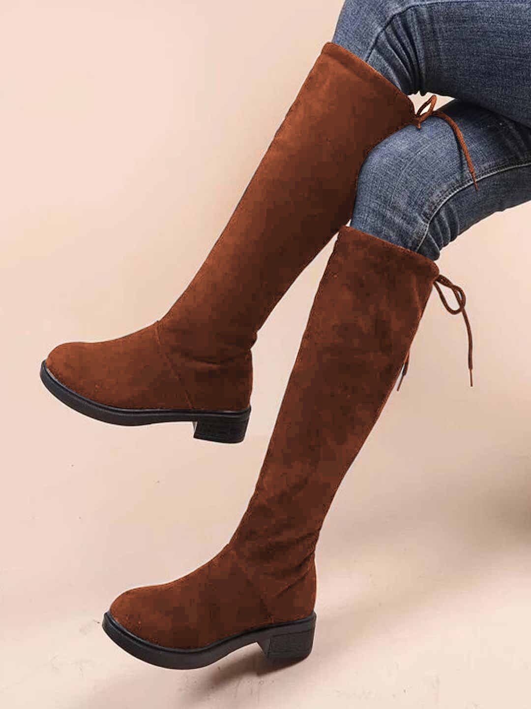 

Shoetopia Women Brown Solid Boots