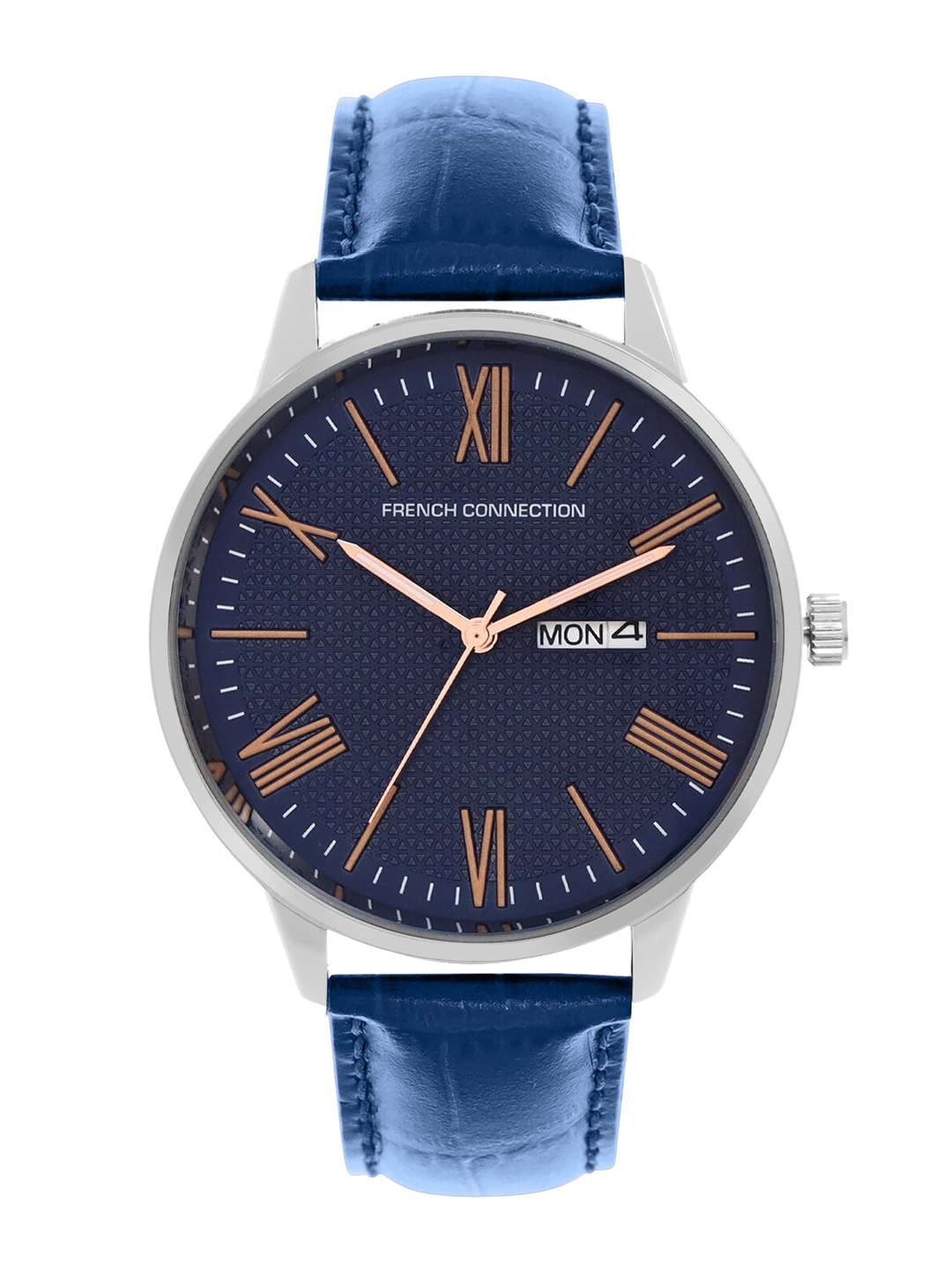 

French Connection Men Blue Dial & Blue Leather Straps Analogue Watch- FCL25-C-Blue