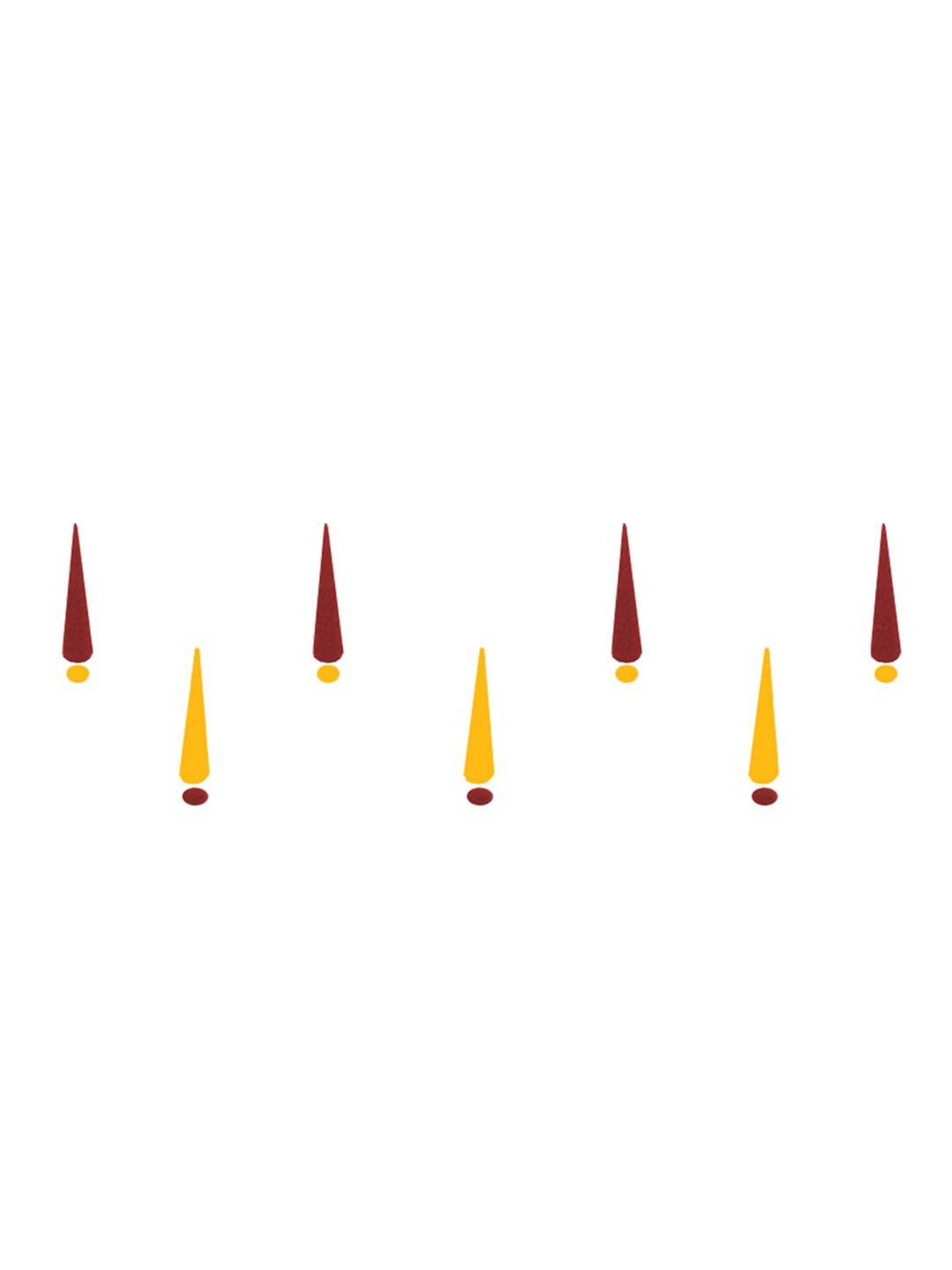 

Comet Busters 7 Pcs Reusable Designer Bindis - Maroon & Yellow