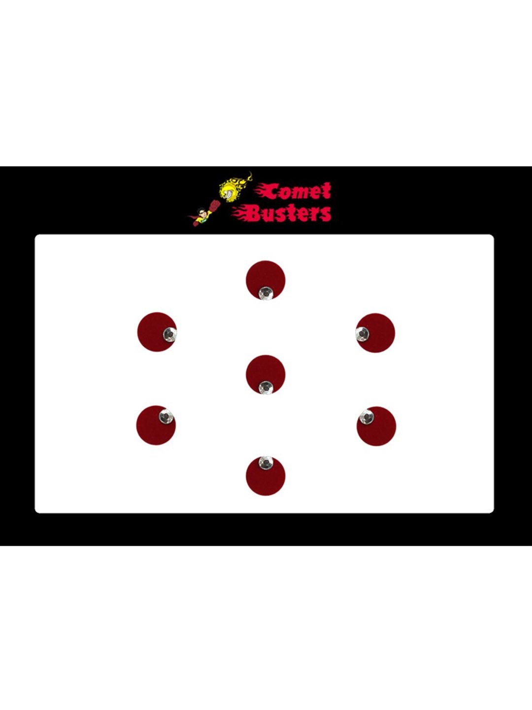 

Comet Busters 7 Pcs Embellished Reusable Bindis - Maroon