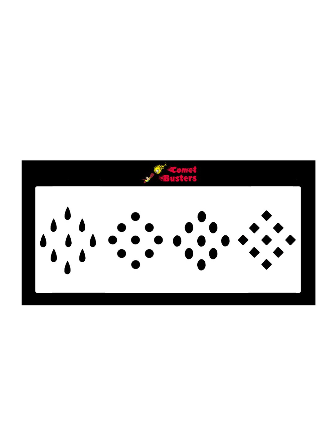 

Comet Busters 36 Pcs Reusable Designer Bindis - Black