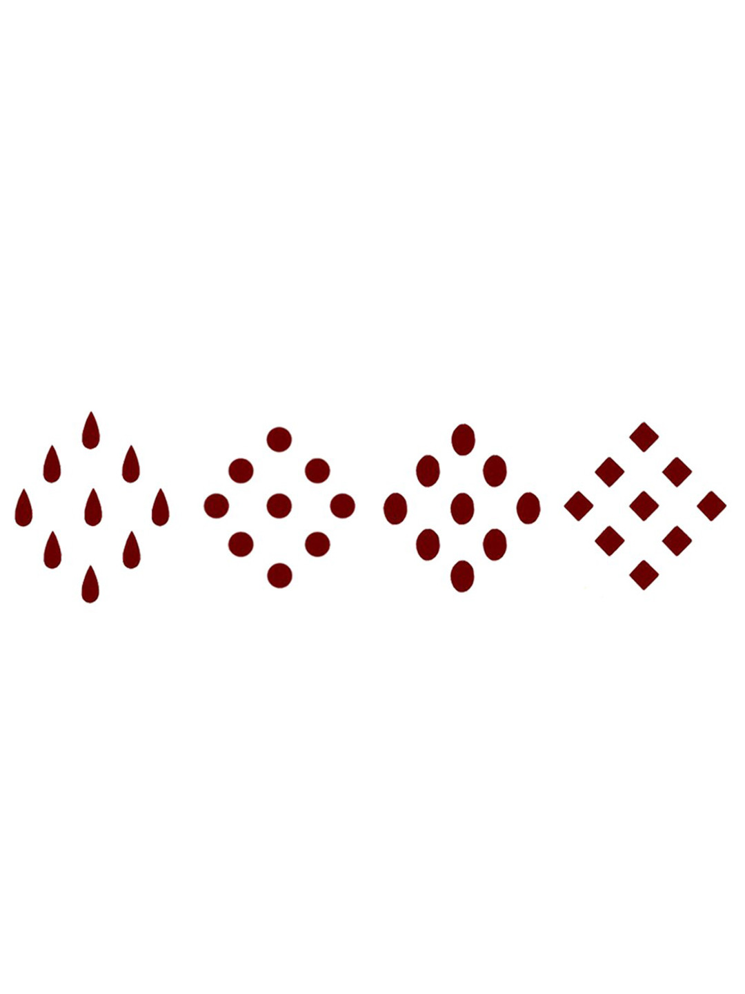 

Comet Busters 36 Pcs Reusable Designer Bindis - Burgundy