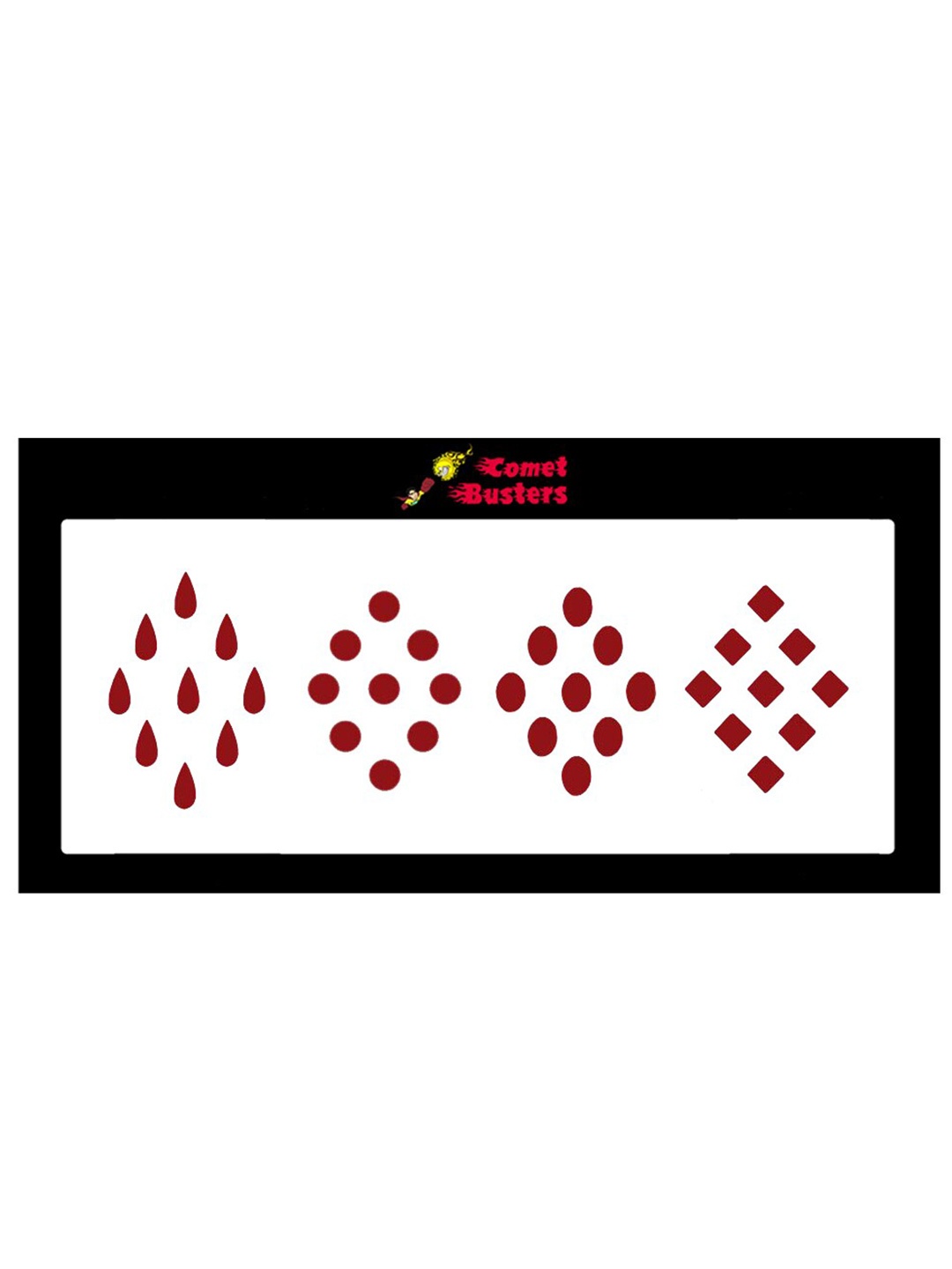 

Comet Busters 36 Pcs Reusable Designer Bindis - Maroon