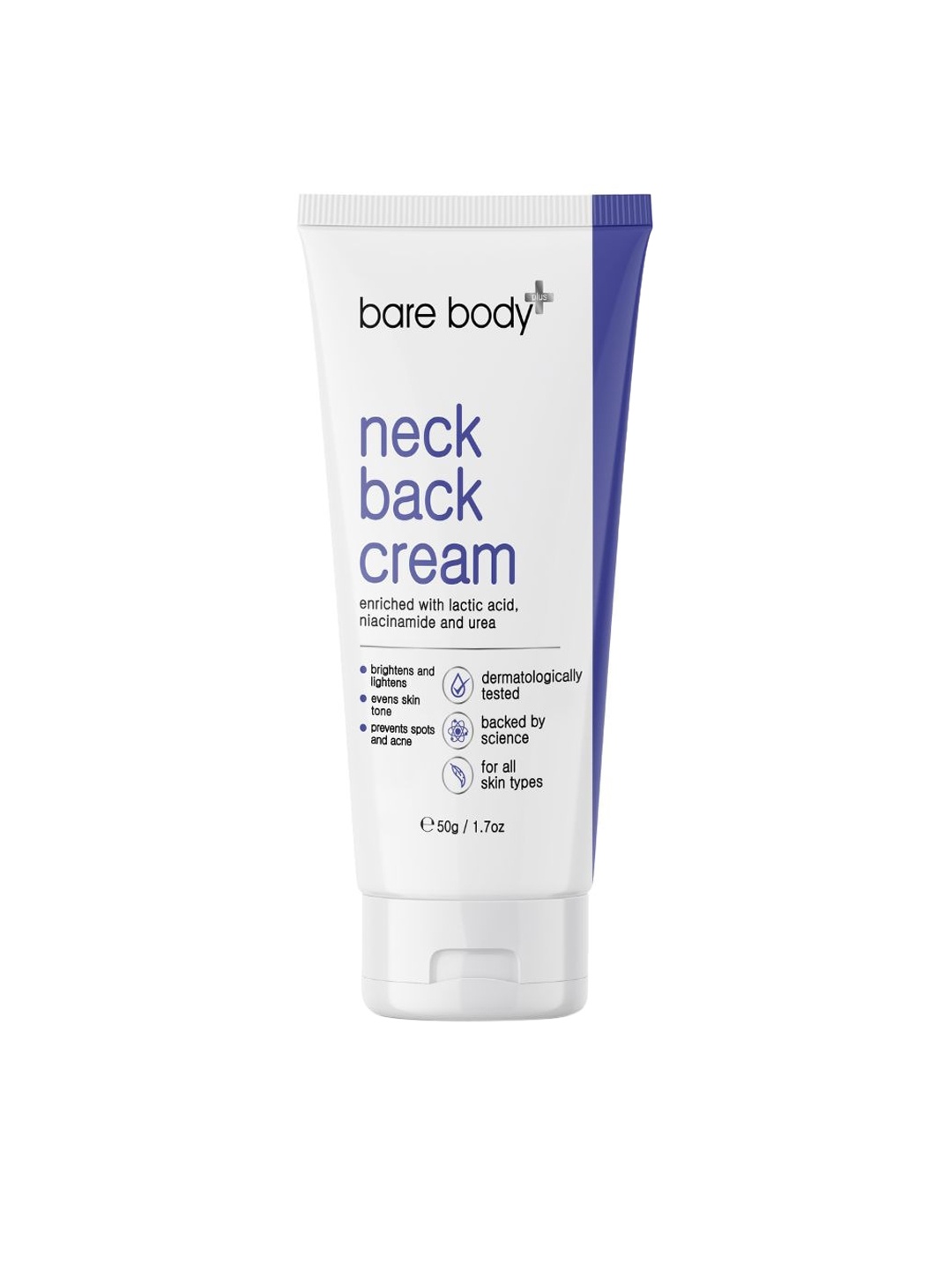 

bare body essentials Neck Back Cream with Lactic Acid & Niacinamide - 50 g, White