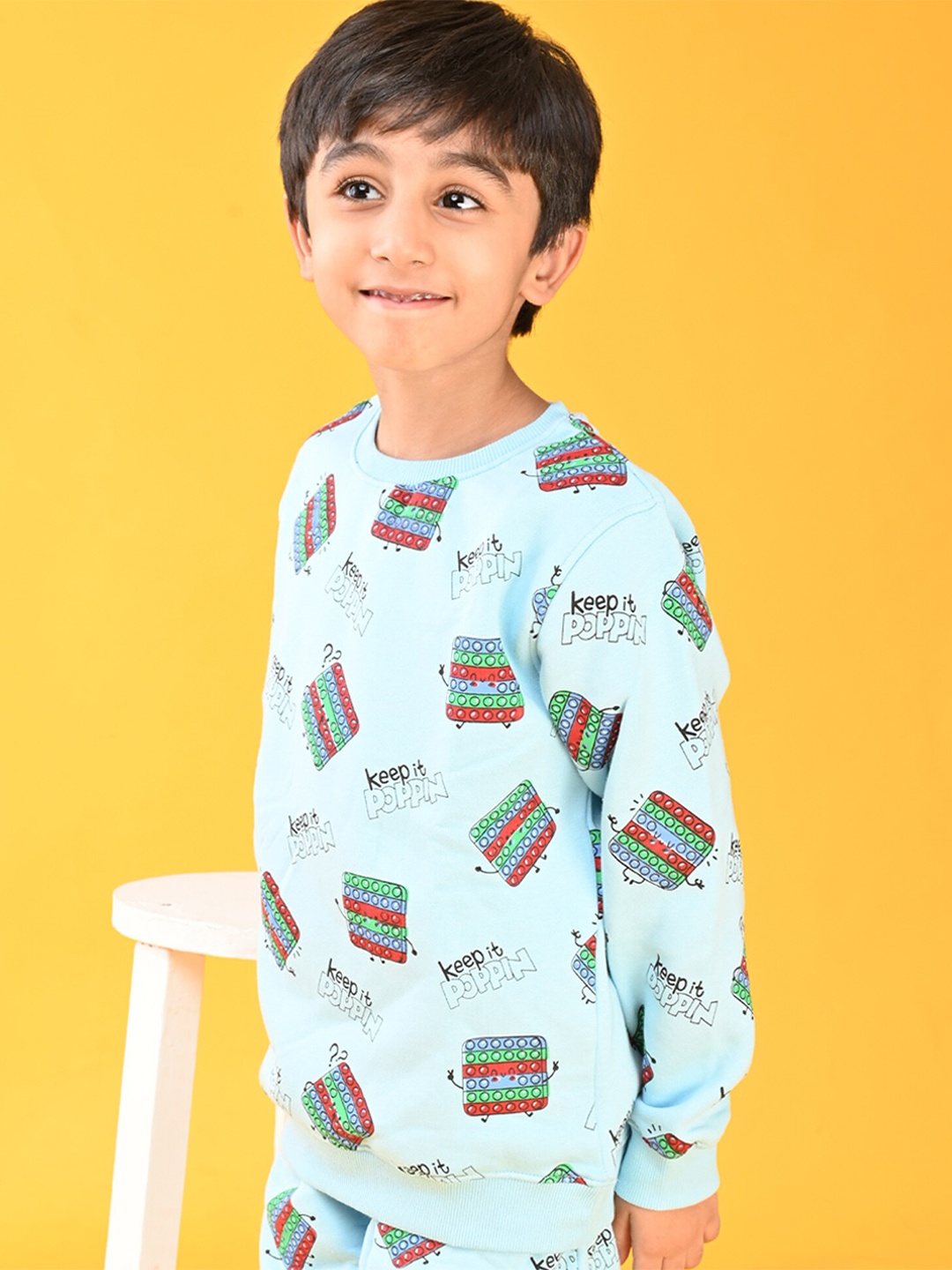 

Anthrilo Boys Blue Pop It Fleece Sweatshirt Jogger Set