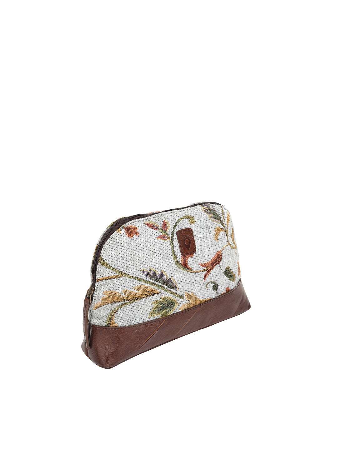 

TRAVALATE Grey & Brown Printed Purse Clutch