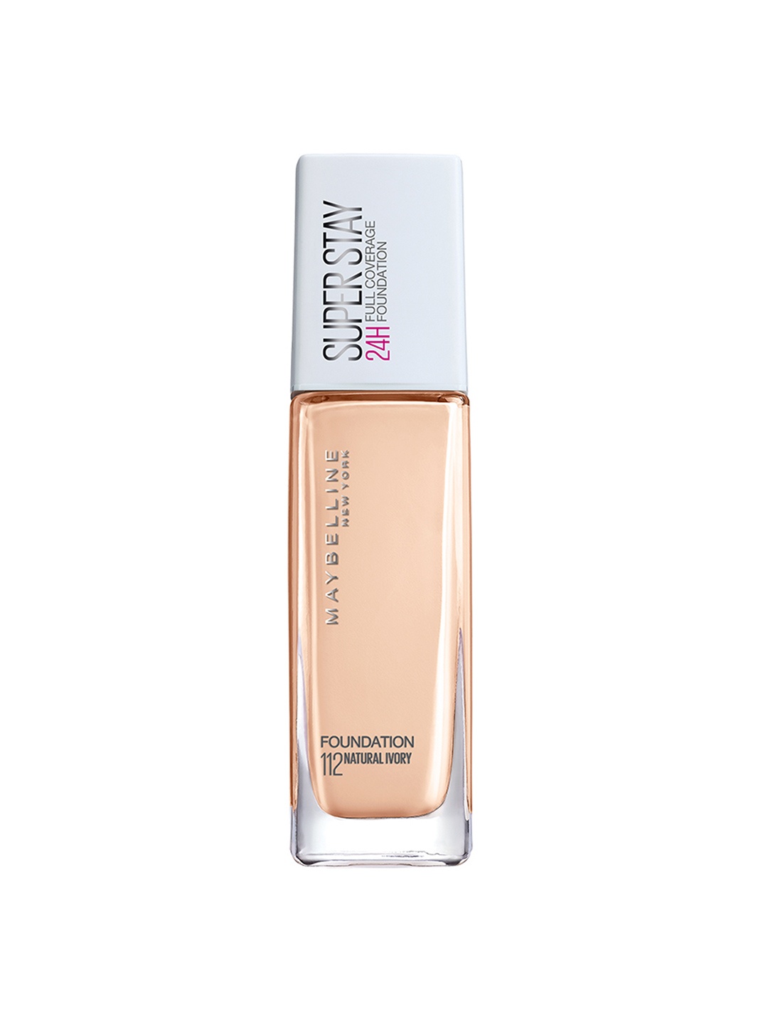 

Maybelline New York Super Stay 24H Full Coverage Liquid Foundation 30ml- Natural Ivory 112, Beige