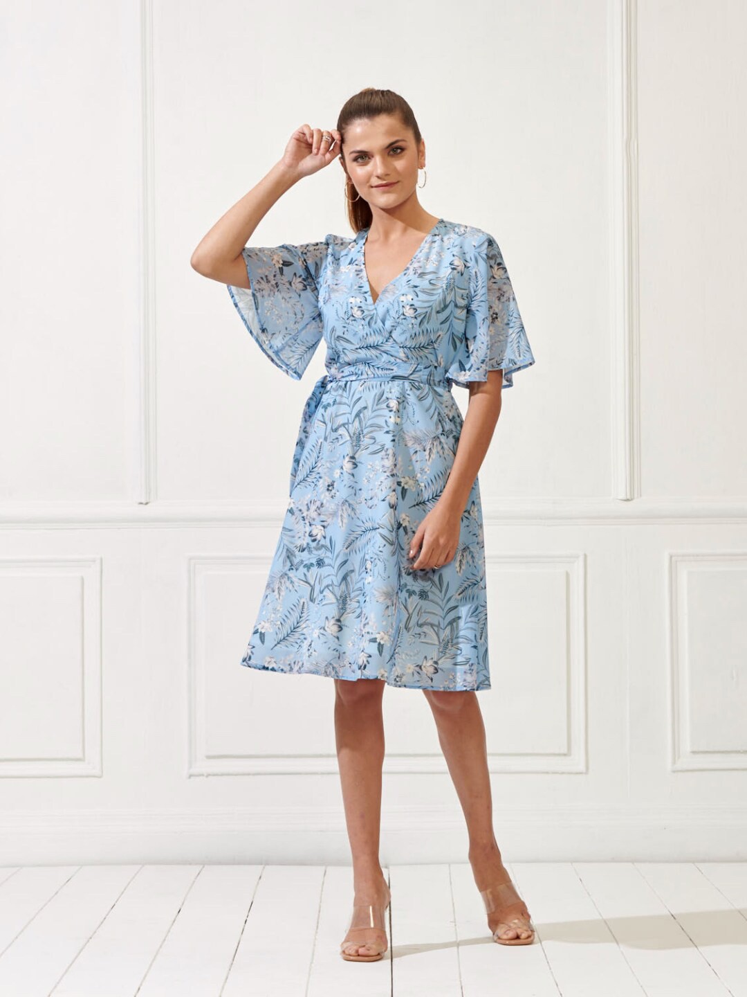 

Style Island Blue Floral Printed Dress