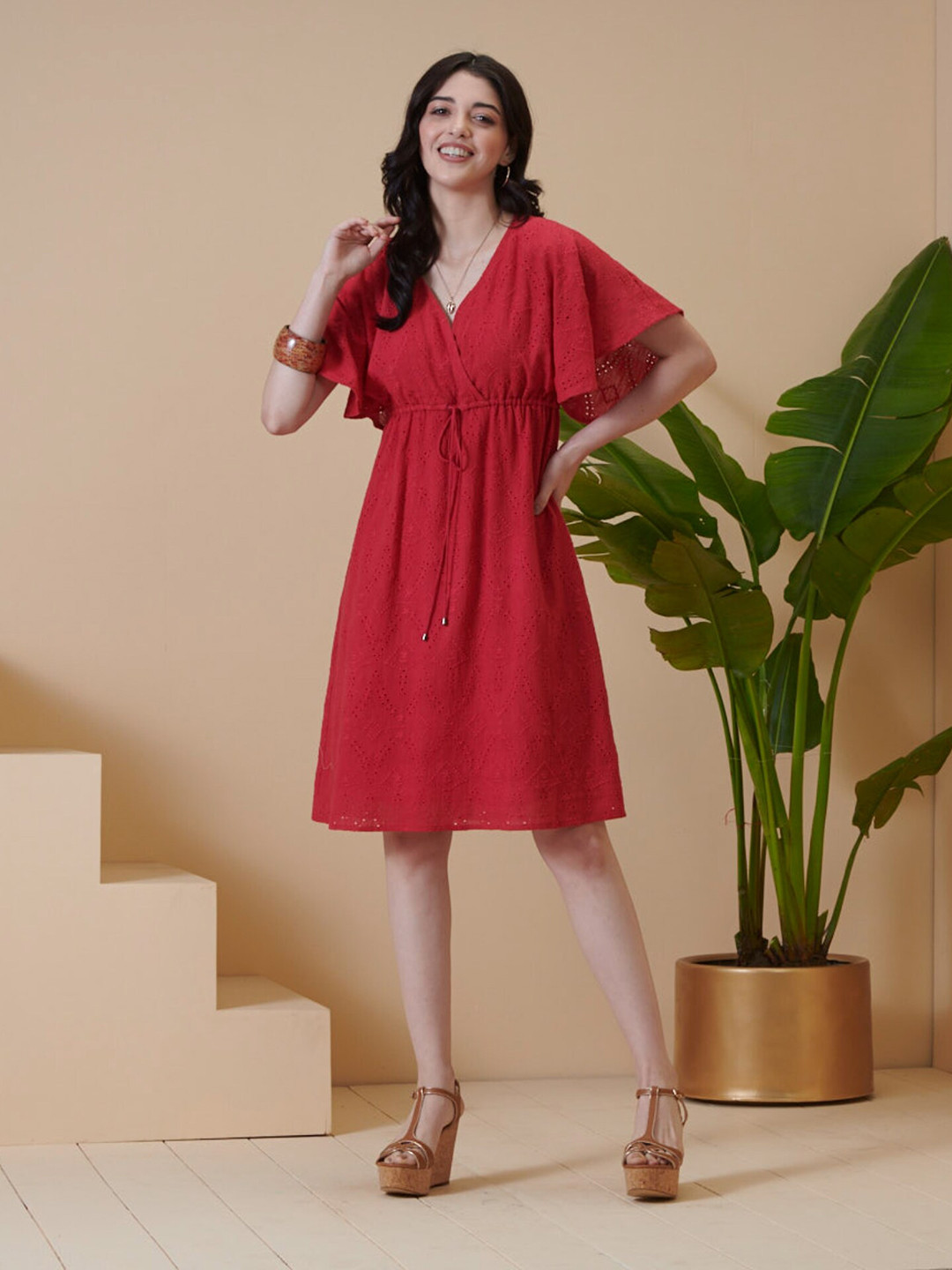 

Style Island Women Red A-Line Dress