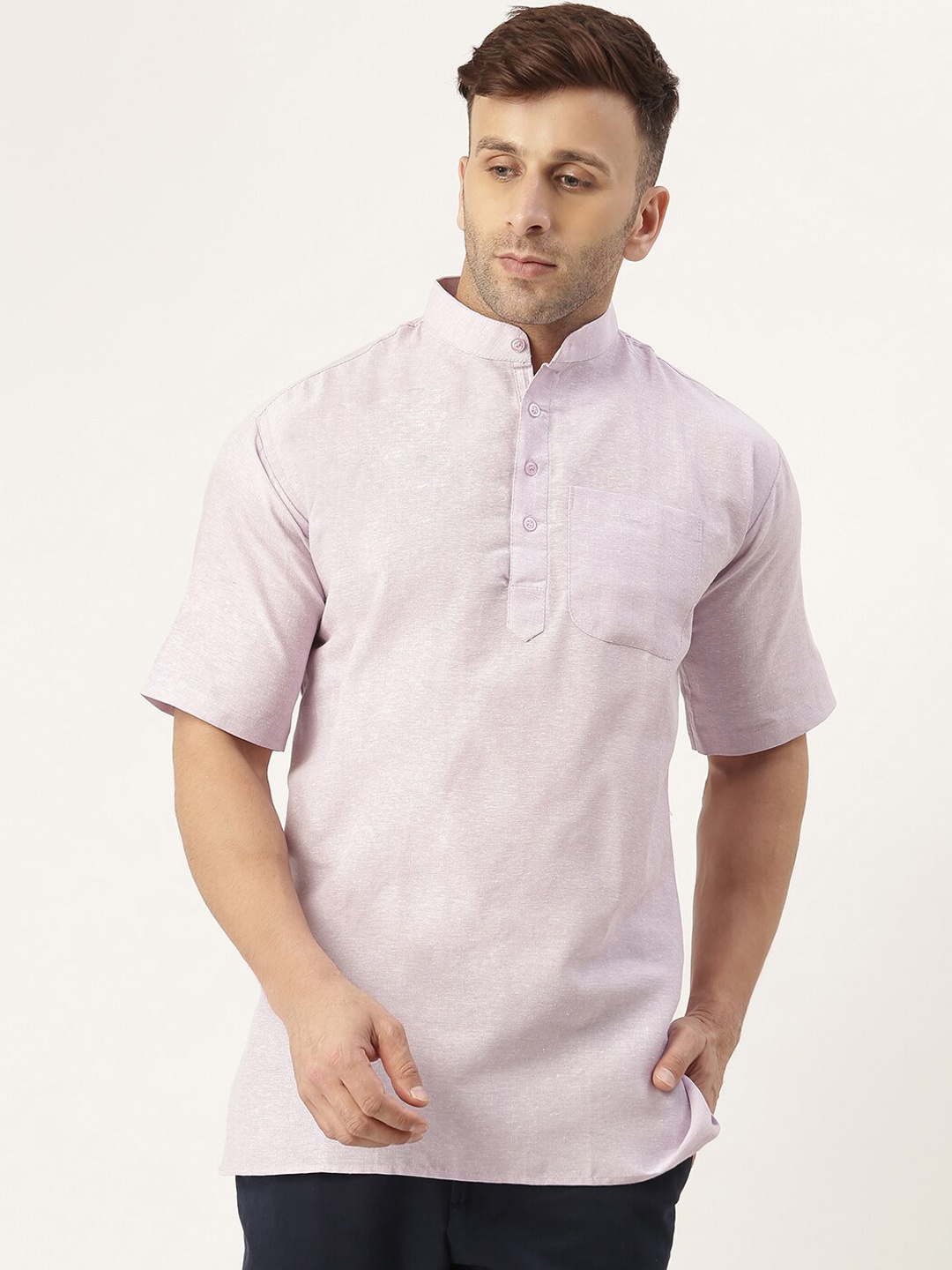 

RIAG Men Violet Khadi Kurta