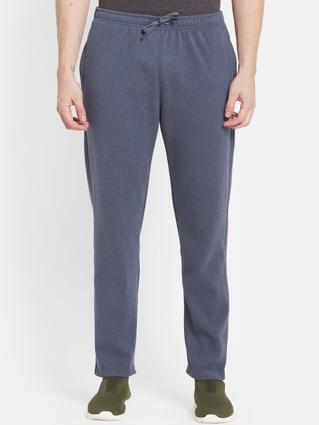 

Octave Men Blue Solid Cotton Track Pants