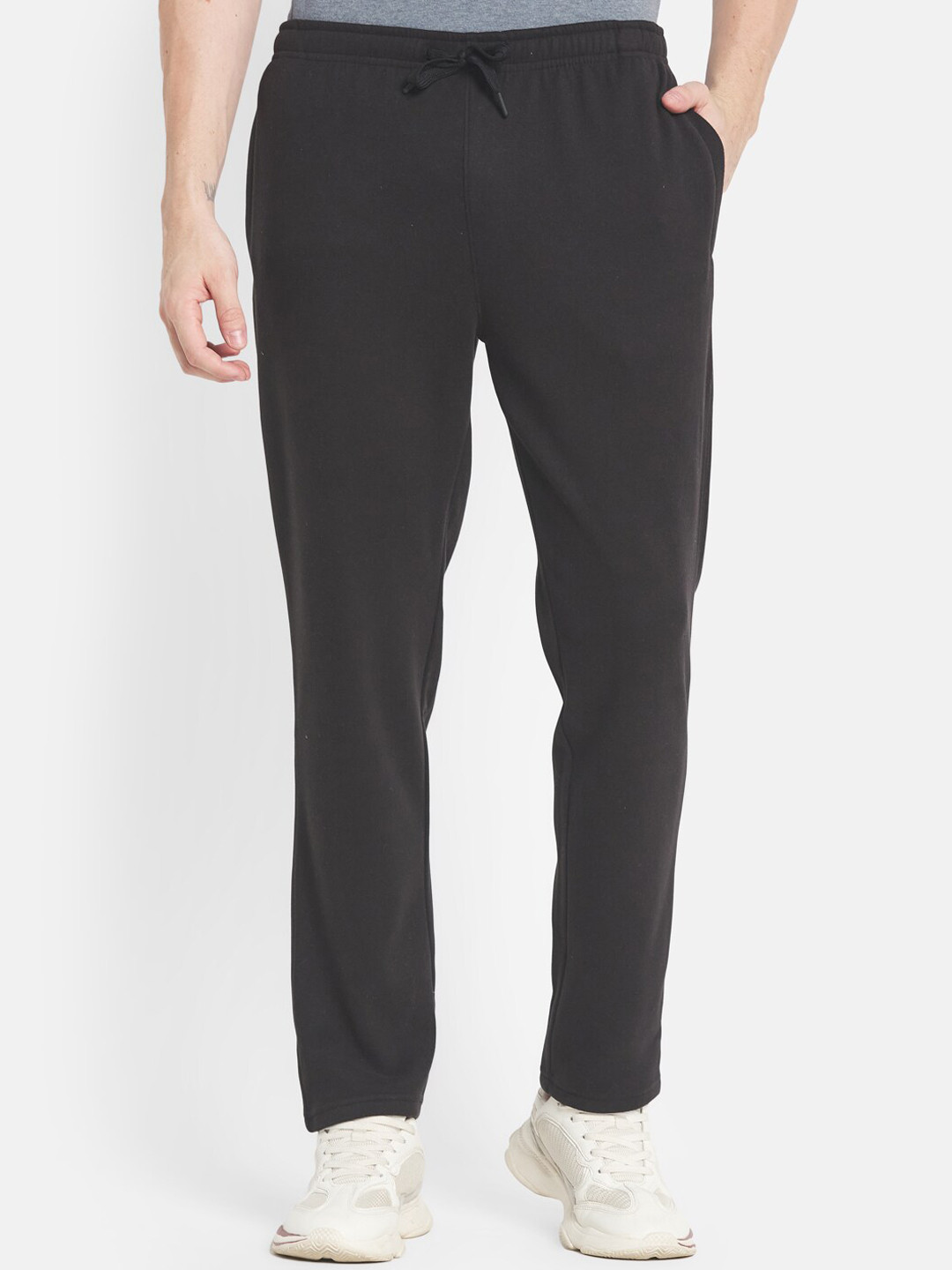 

Octave Men Black Solid Cotton Track Pants
