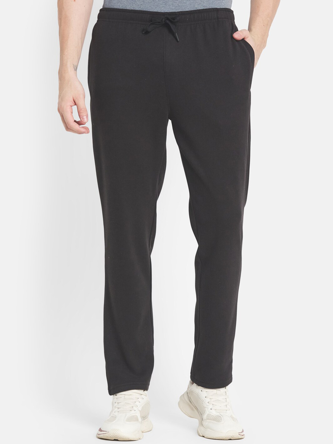 

Octave Men Black Solid Cotton Track Pants