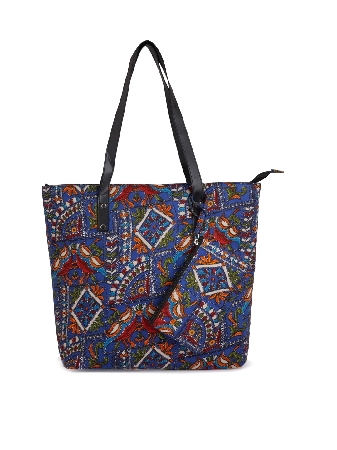 

Style Shoes Women Blue & Green Embroidered Shopper Tote Bag