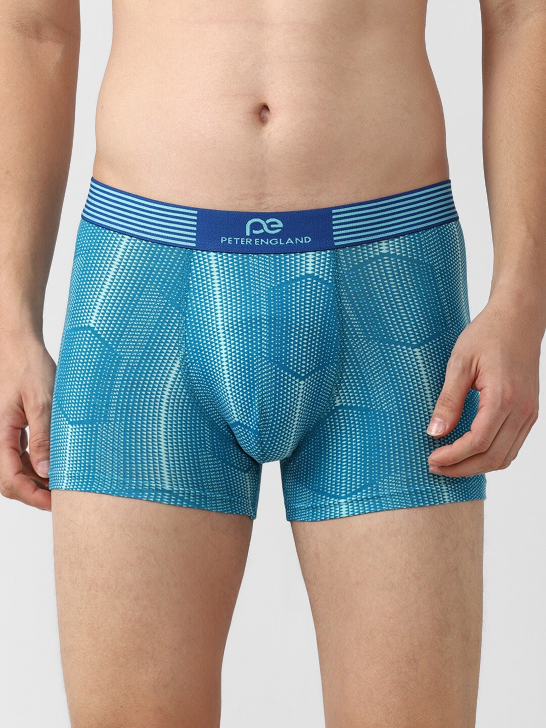 

Peter England Men Blue Geometric Print Trunk PETRMRGFX19781