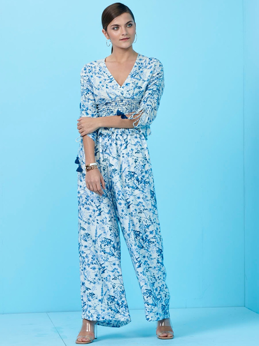 

Style Island Women Smart Loose Fit Trousers, Blue