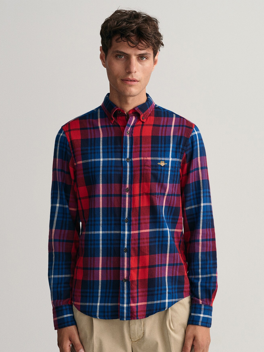 

GANT Men Red Classic Tartan Checked Casual Shirt