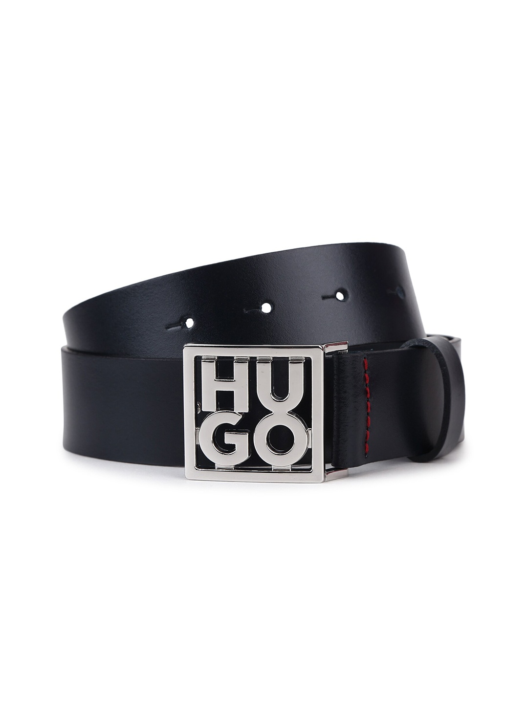 

HUGO Men Leather Belt, Navy blue