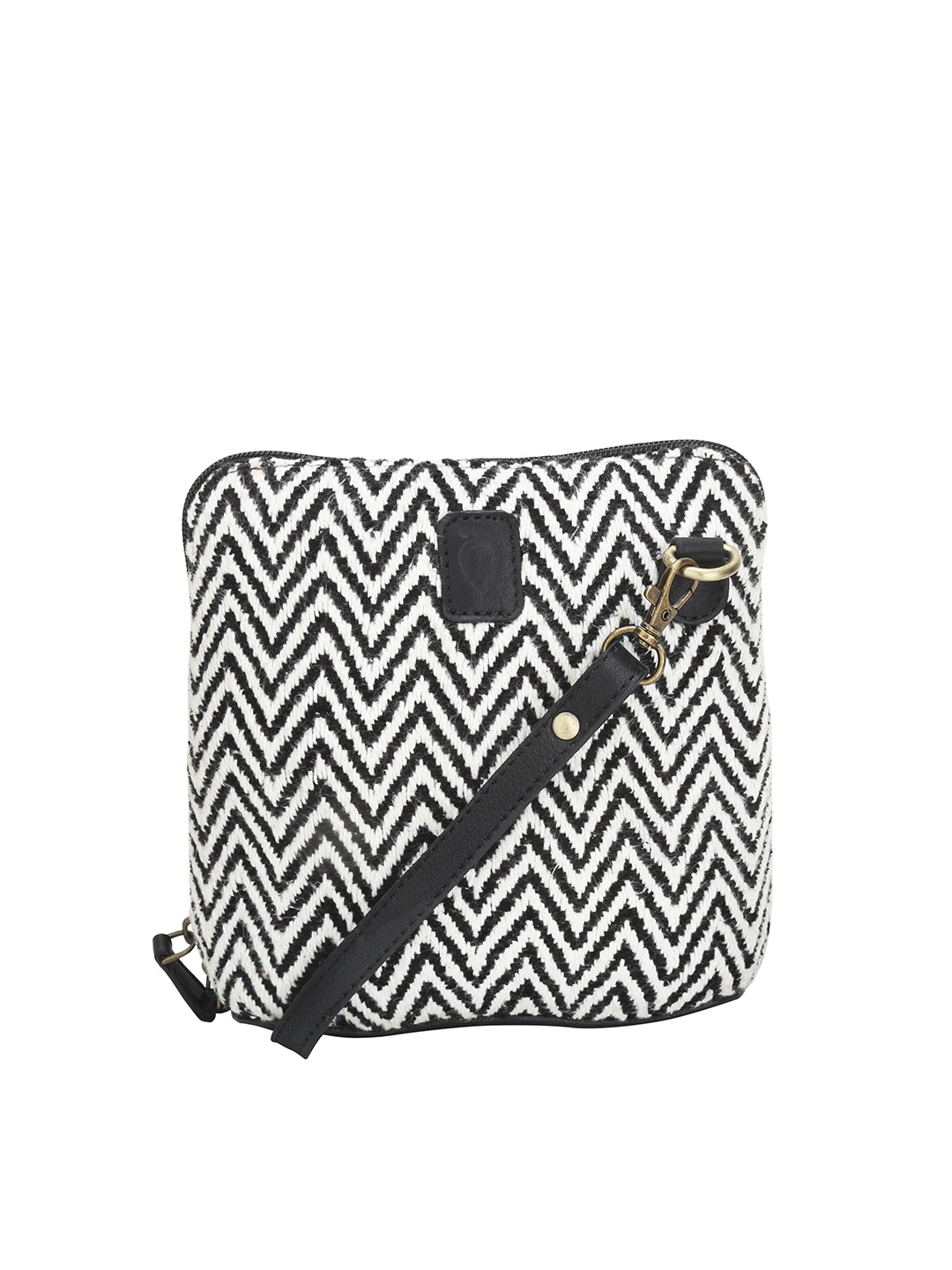 

TRAVALATE Black Geometric Leather Oversized Swagger Tote Bag