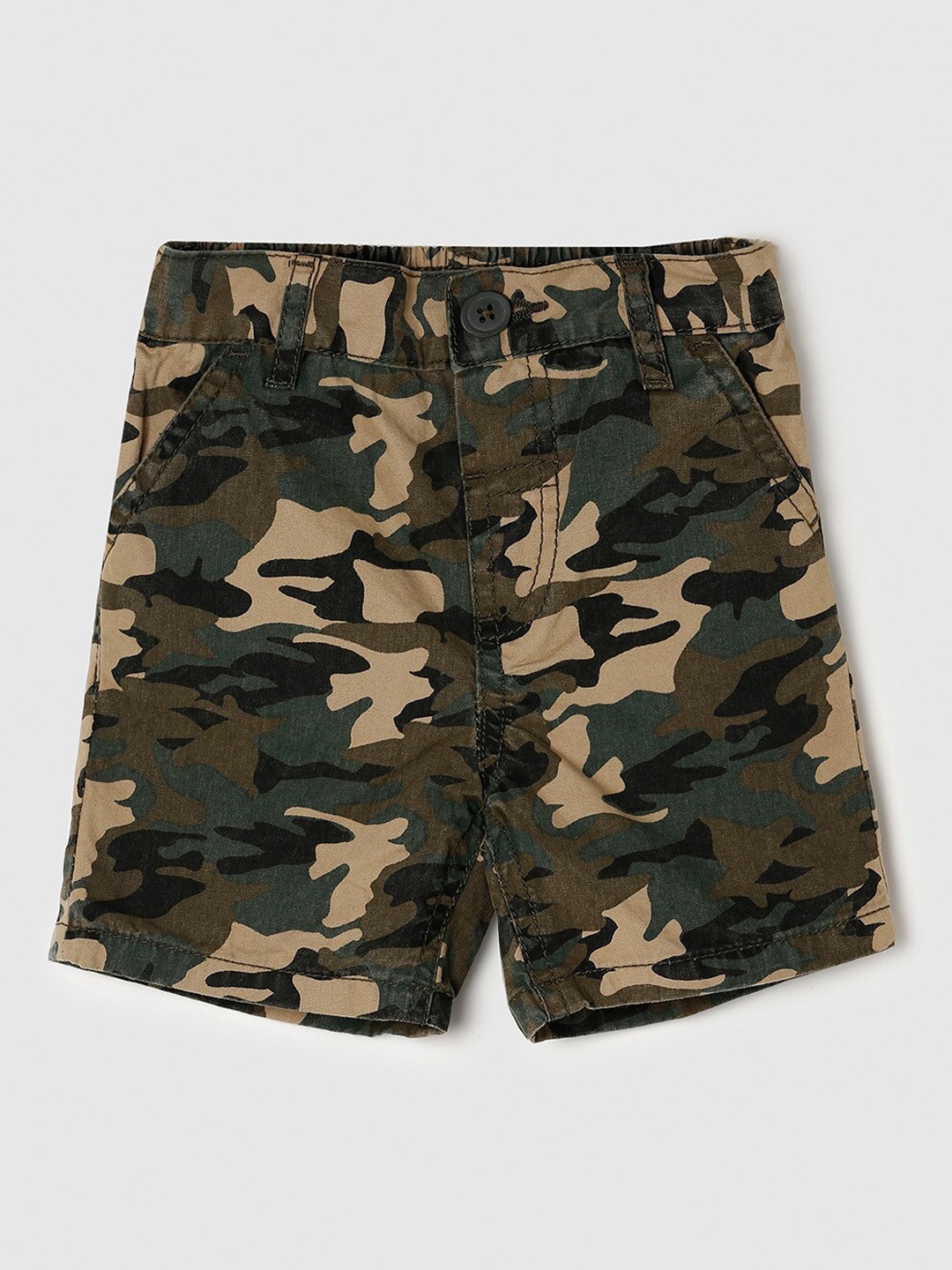 

max Boys Camouflage Printed Shorts, Green