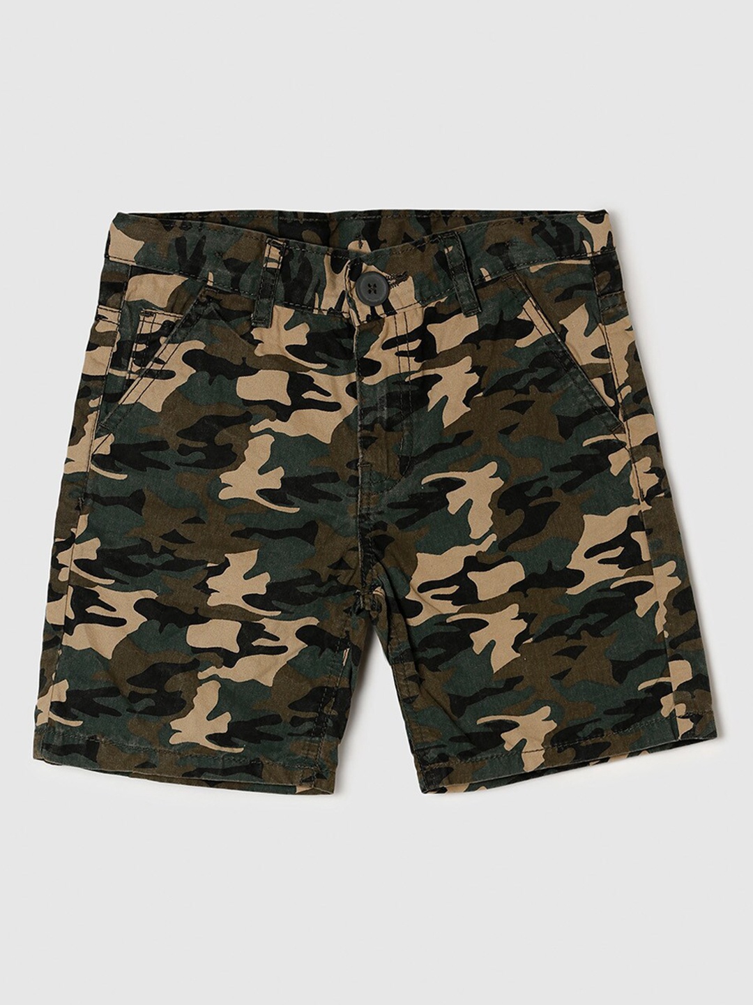 

max Boys Camouflage Printed Shorts, Green