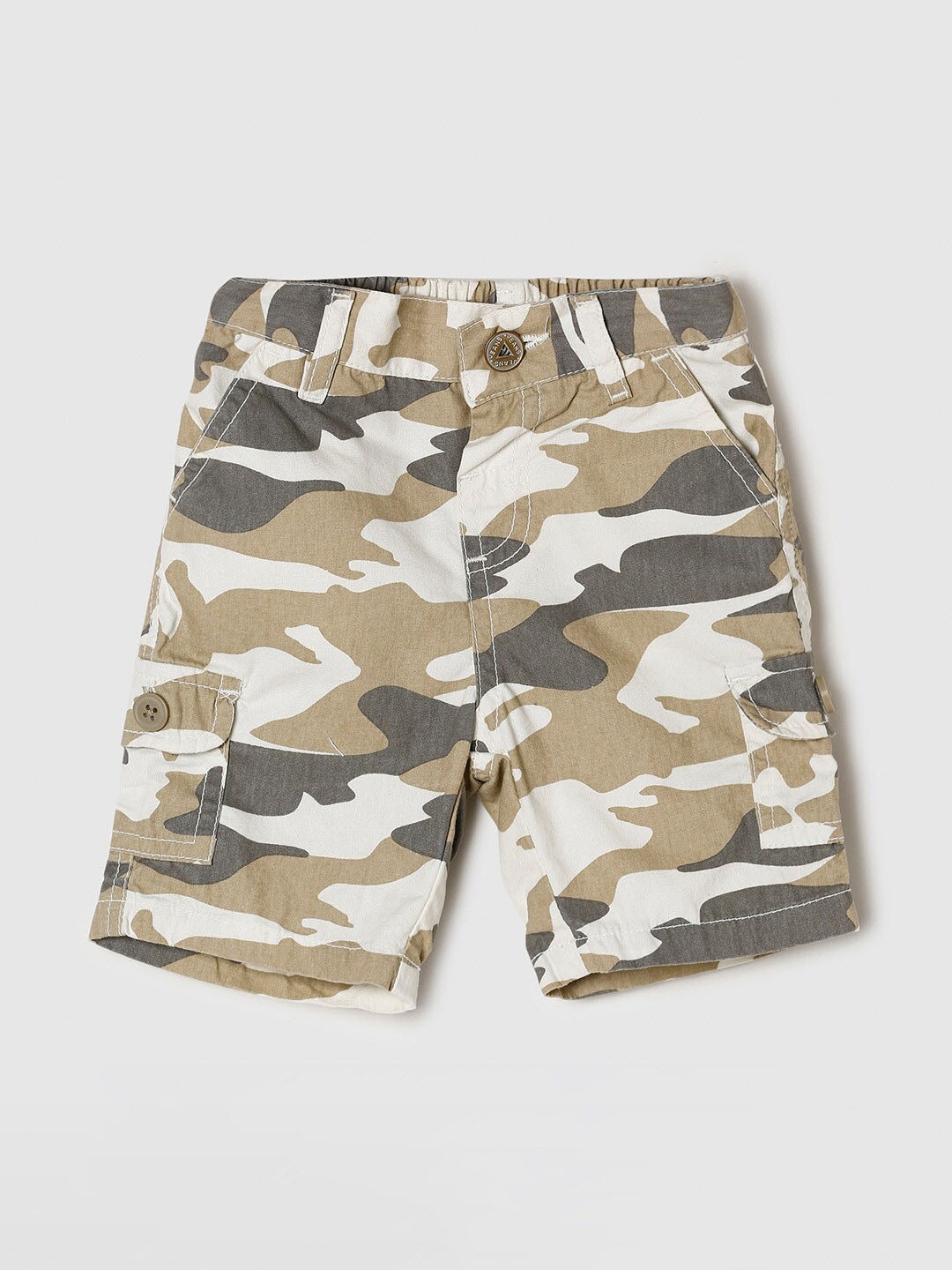 

max Boys Camouflage Printed Cargo Shorts, Brown
