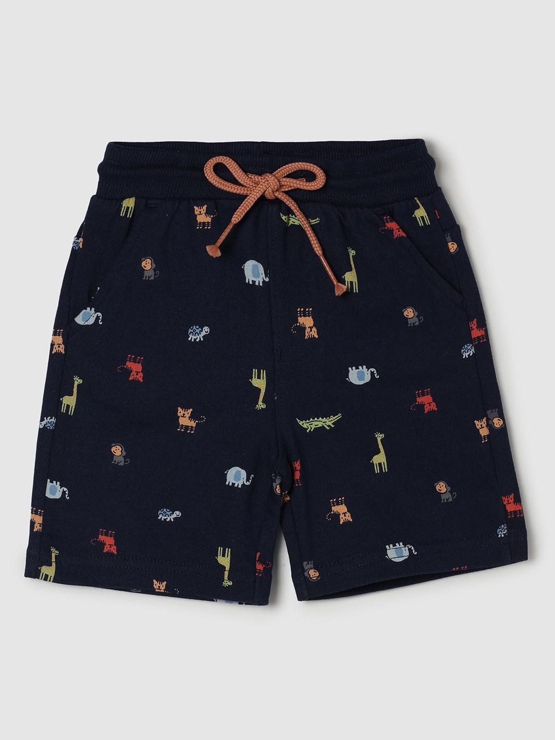 

max Boys Printed Shorts, Navy blue