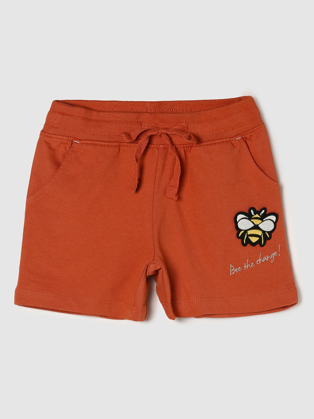 

max Girls Brown Printed Shorts