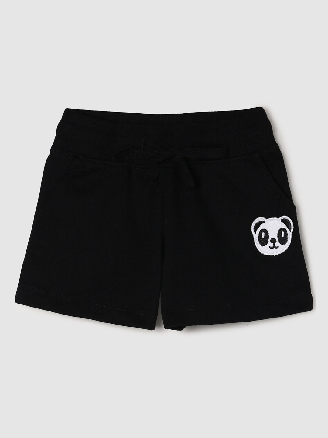 

max Girls Black Solid Shorts