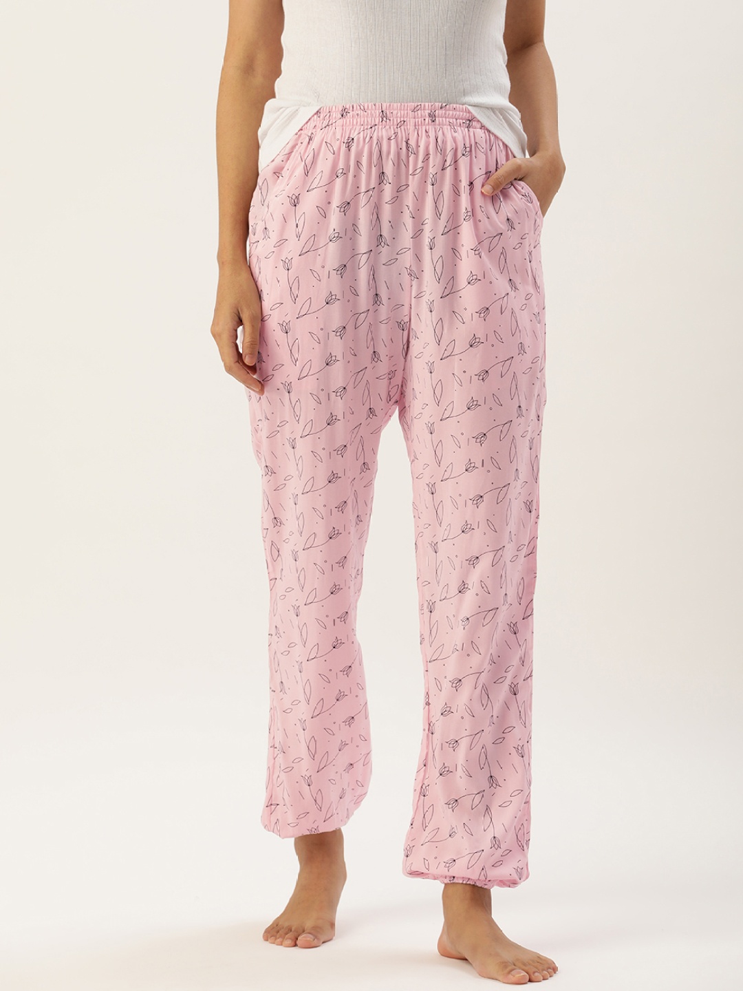 

ETC Woman Printed Lounge Pants, Pink