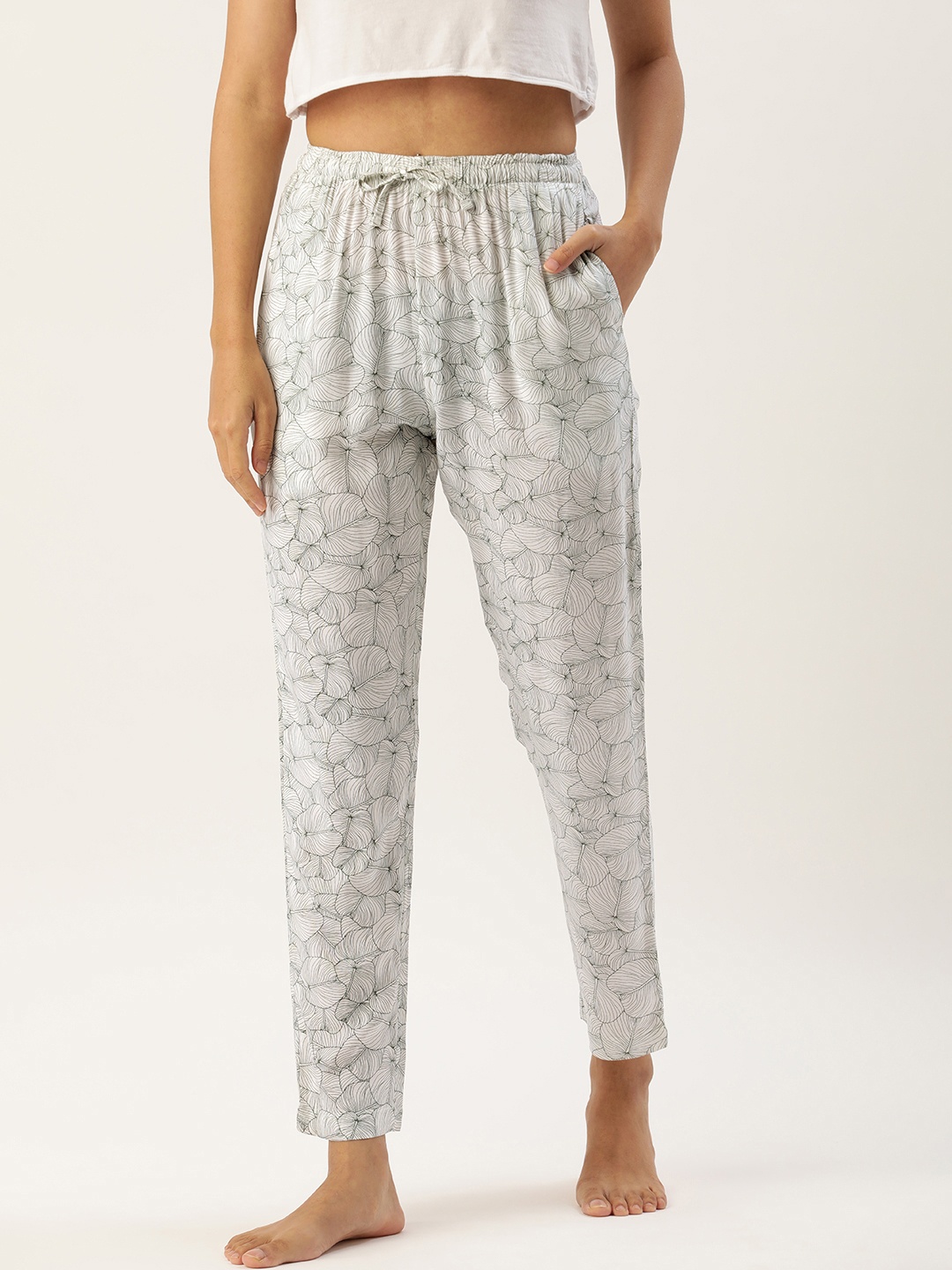 

ETC Women Black & Grey Printed Lounge Pants