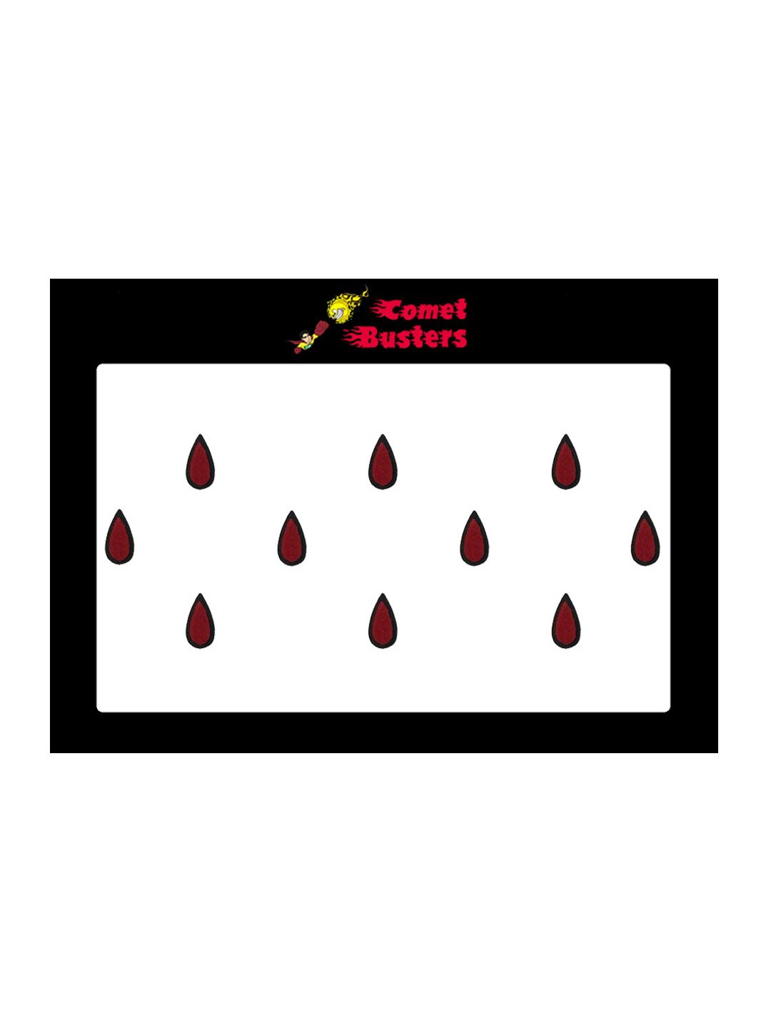 

Comet Busters 10 Pcs Reusable Designer Bindis - Maroon & Black