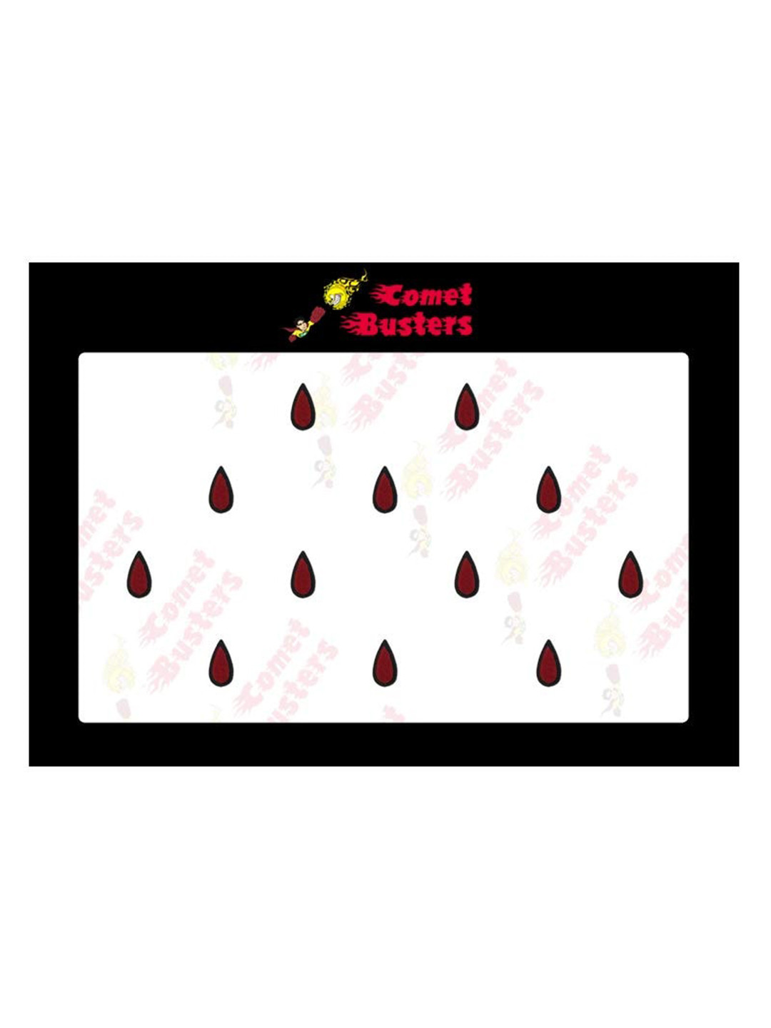 

Comet Busters 12 Pcs Reusable Bindis - Maroon & Black