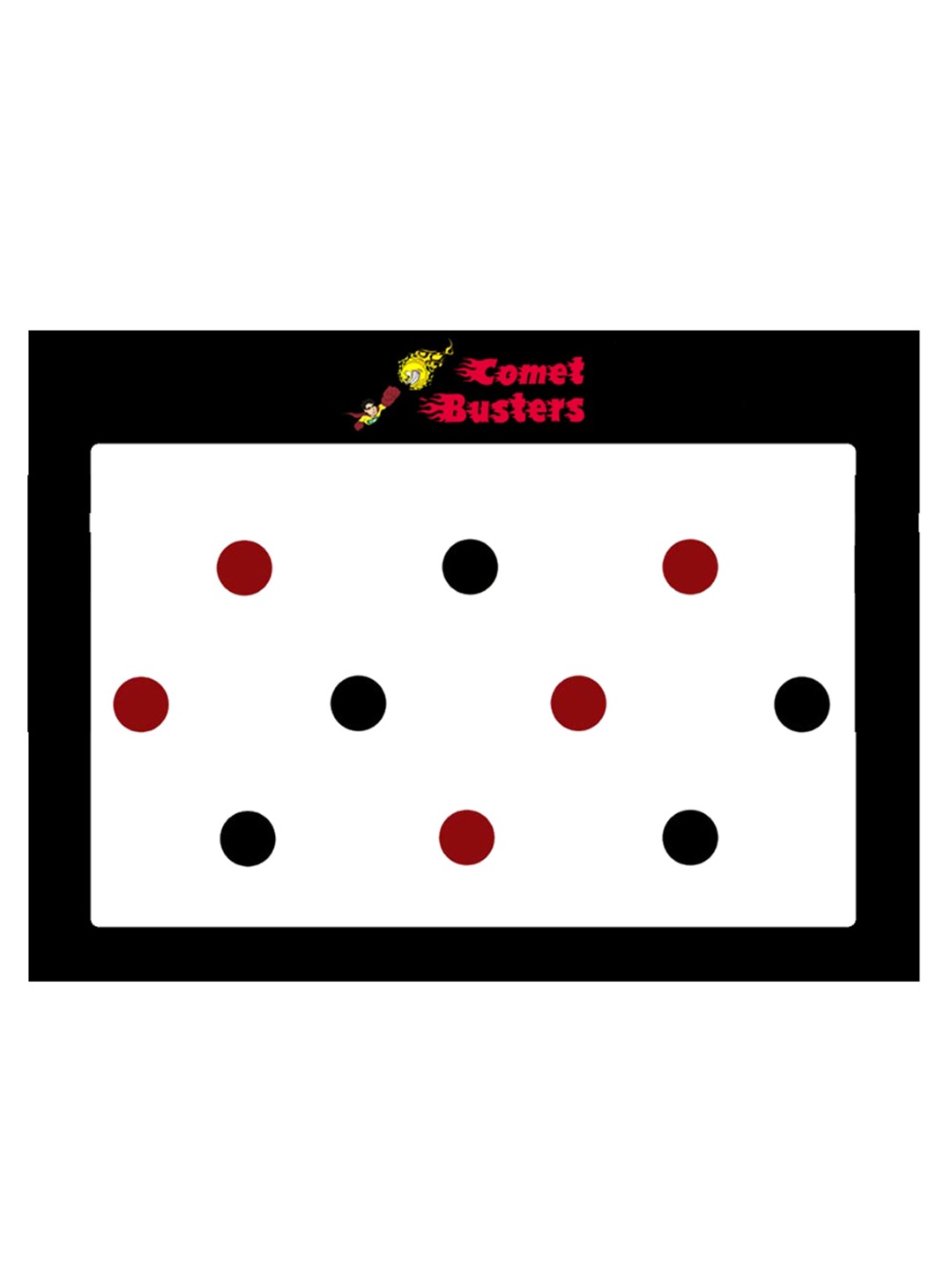 

Comet Busters 10 Pcs Reusable Bindis - Black & Red
