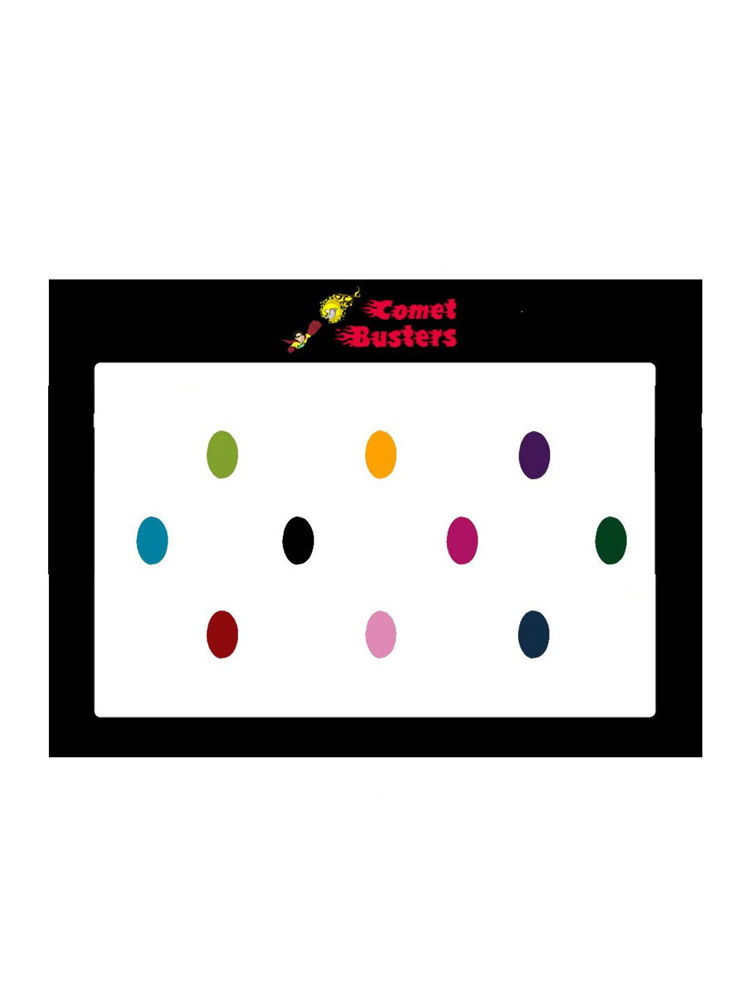 

Comet Busters 10 Pcs Reusable Oval Bindis - Multicoloured, Multi