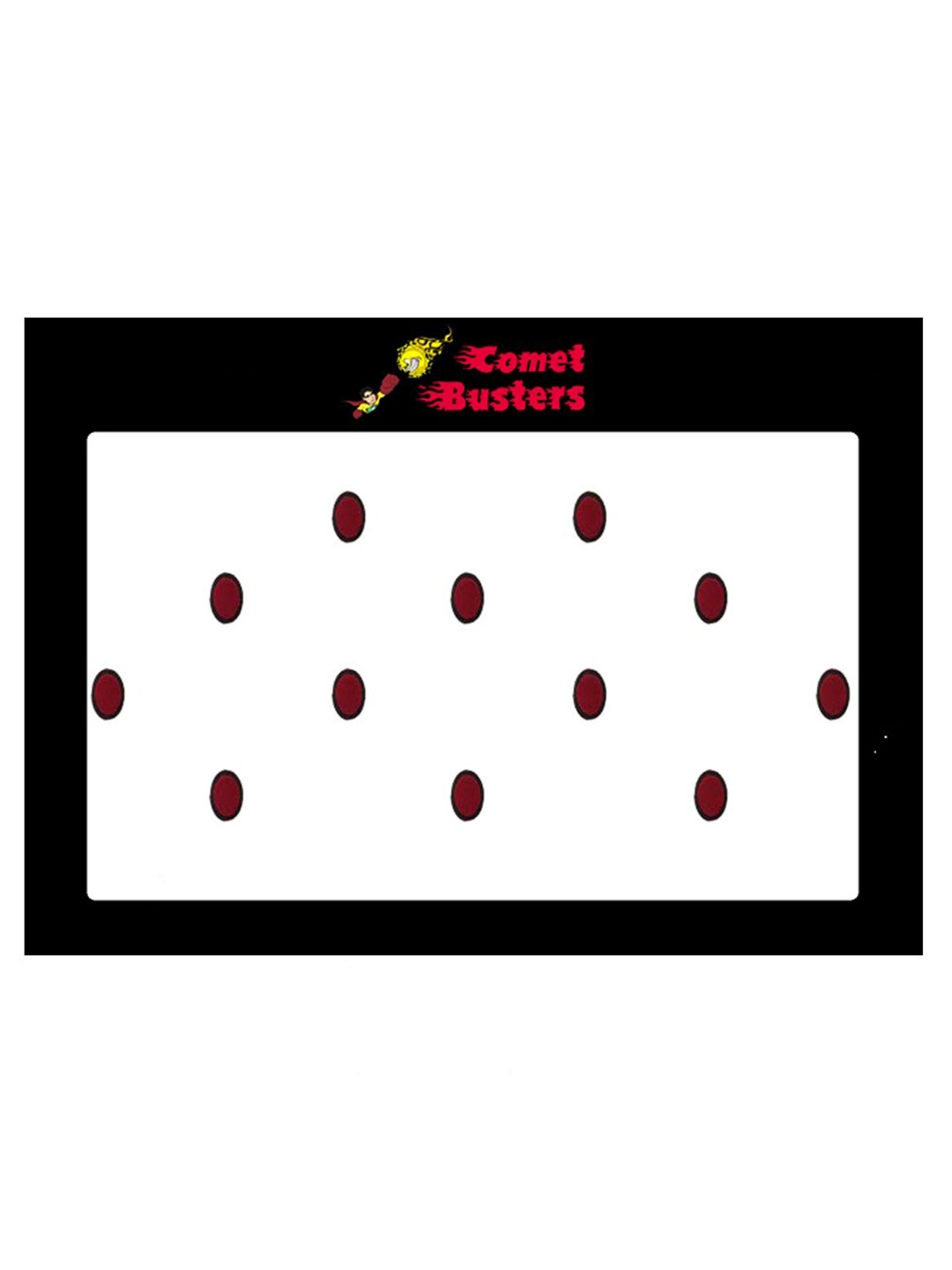 

Comet Busters 12 Pcs Reusable Oval Bindis - Maroon & Black