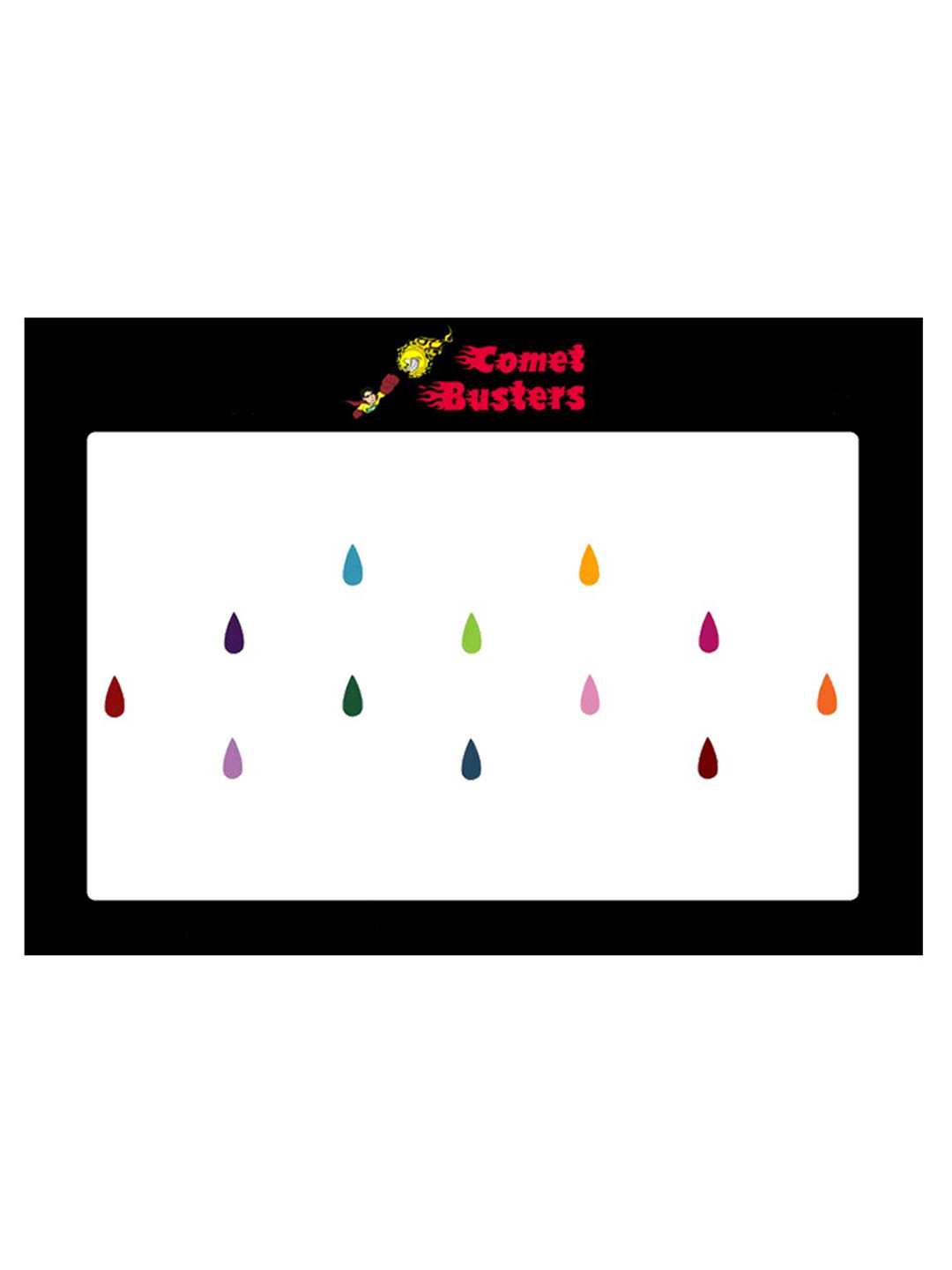

Comet Busters 12 Pcs Reusable Designer Bindis - Multicoloured, Multi