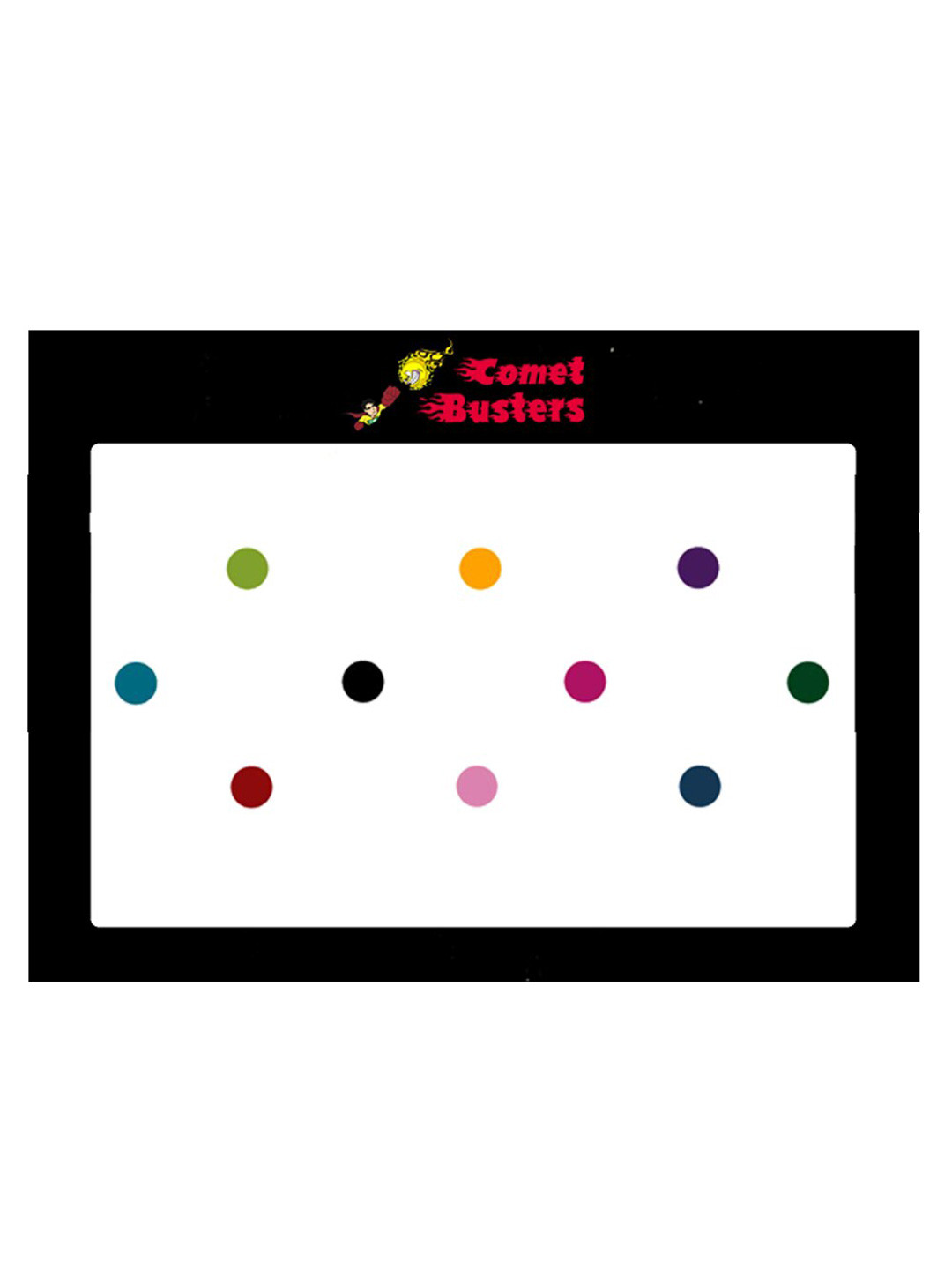 

Comet Busters 10 Pcs Reusable Bindis - Multicoloured, Multi
