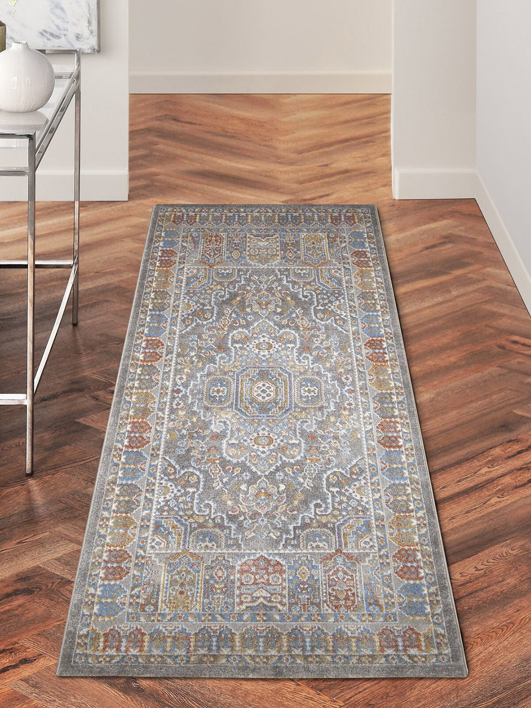 

OBSESSIONS Grey & Rust Anti-Static Floor Runner