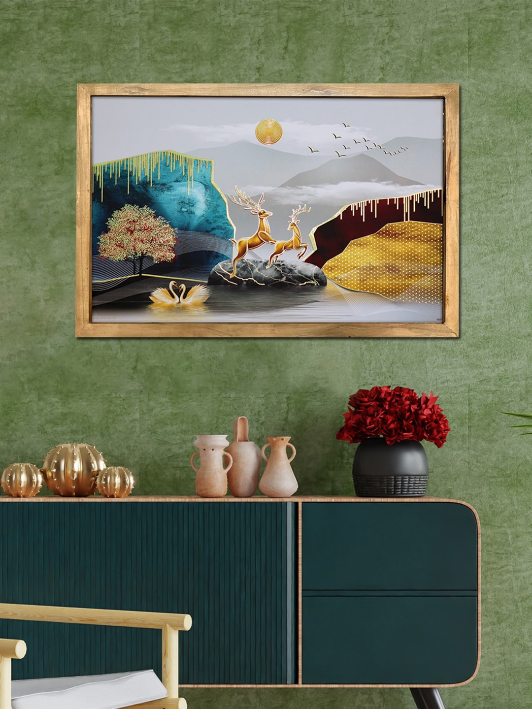 

Perpetual Multicolored Deer 3d Scenery Wall Painting, Multi