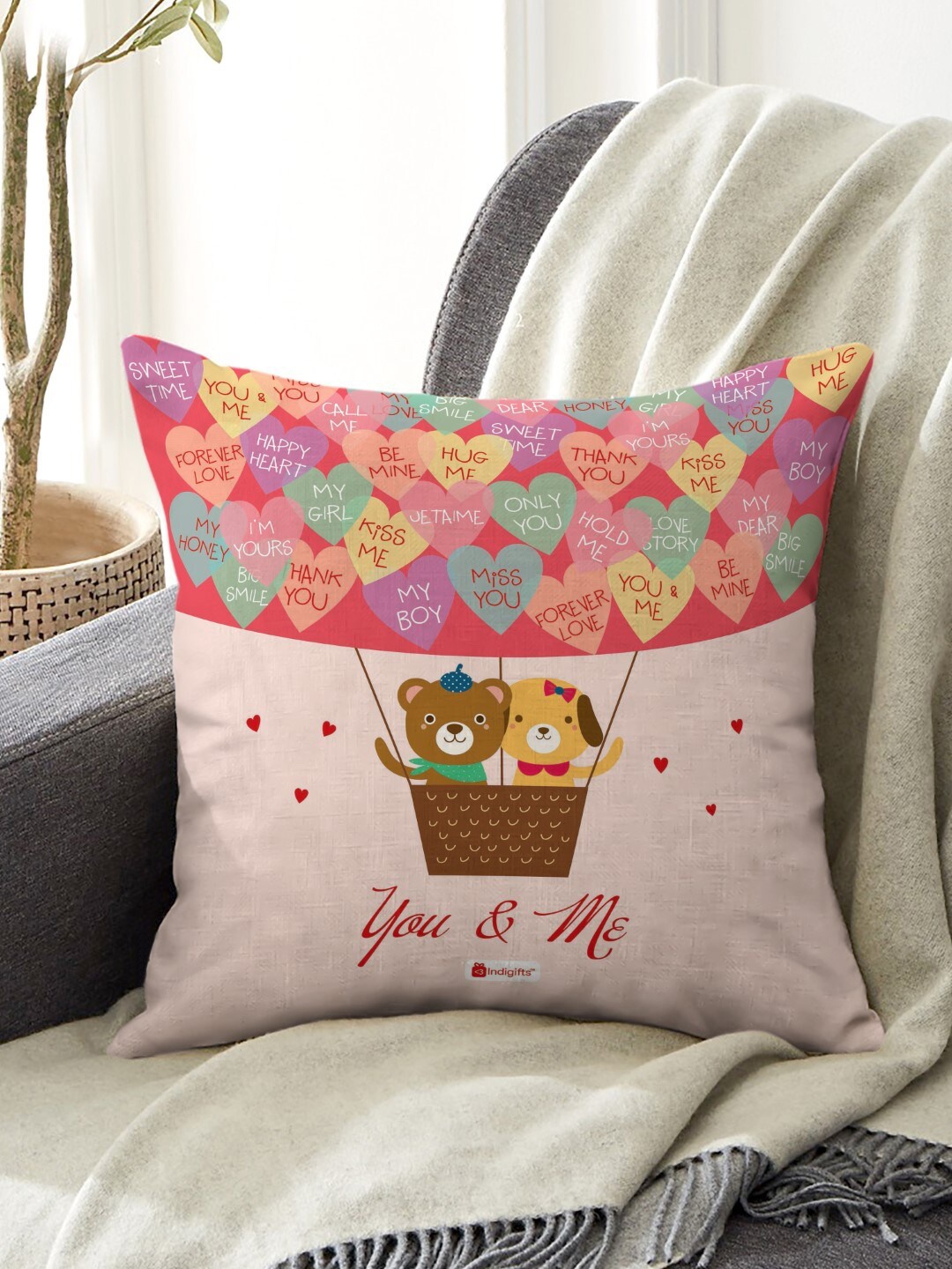 

Indigifts Multi Square Polyester Cushions