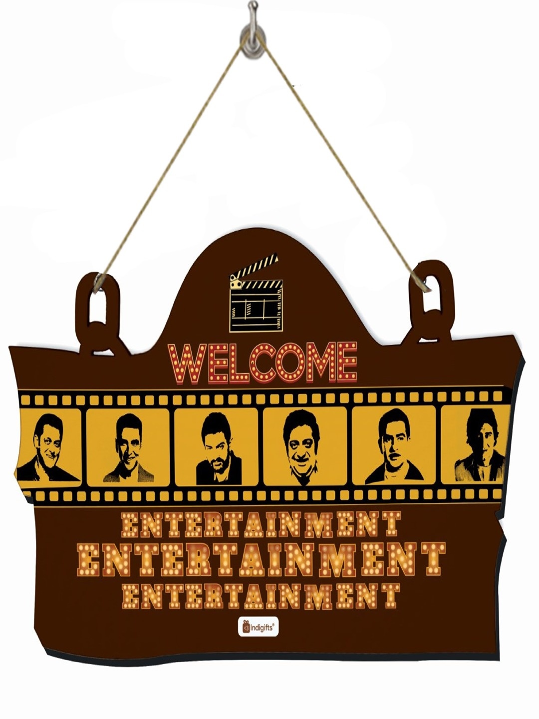 

Indigifts Entertainment Printed Wall Hanging, Brown