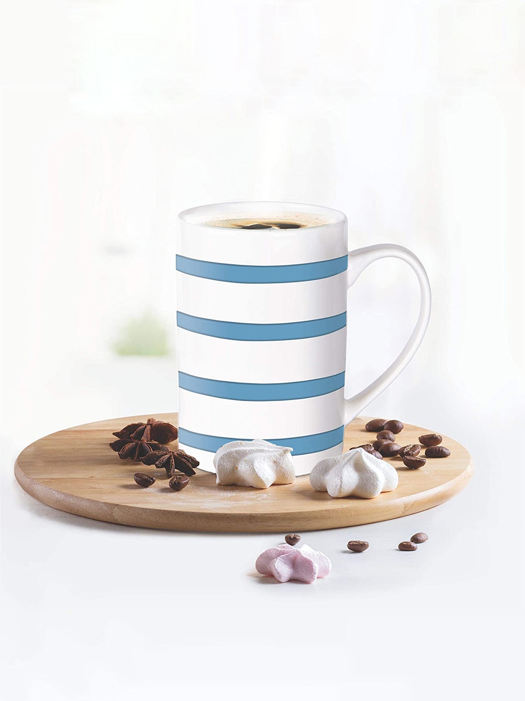 

Treo By Milton Blue Strips Artisan Ceramic Mug 400 ml