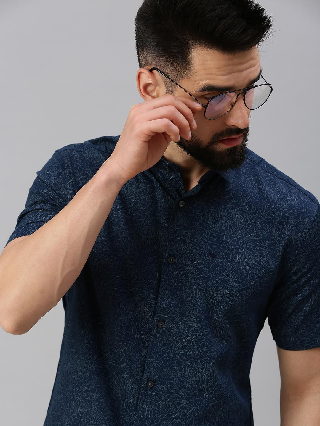 

SHOWOFF Men Blue Comfort Floral Printed Casual Shirt