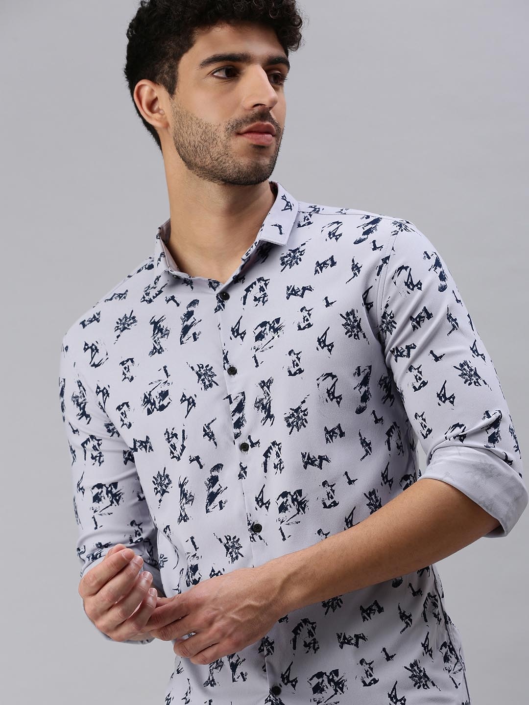 

SHOWOFF Men Comfort Printed Casual Shirt, Lavender