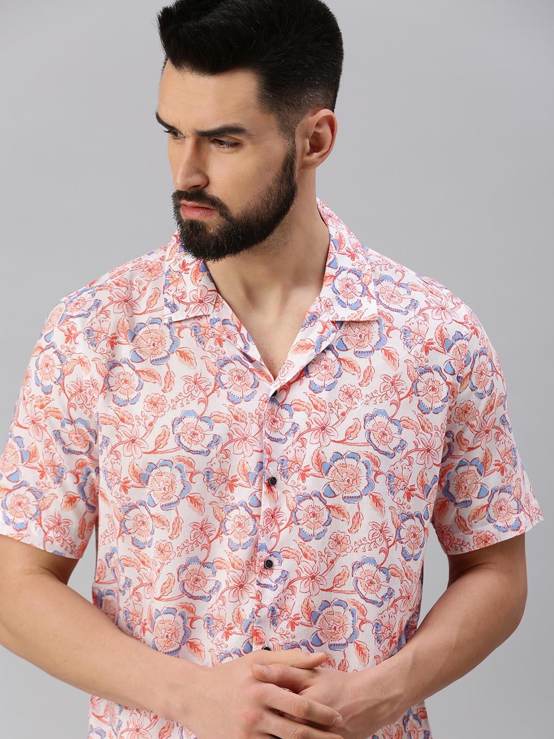 

SHOWOFF Men Comfort Printed Casual Shirt, White