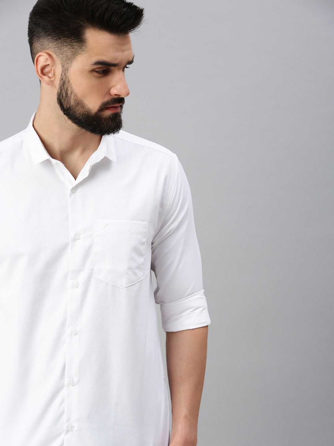 

SHOWOFF Men Comfort Solid Casual Shirt, White